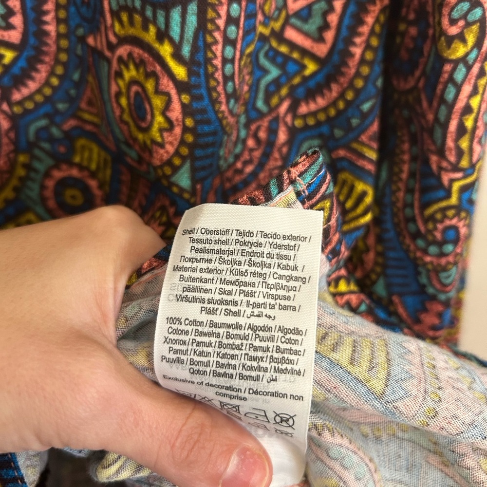 NWT Jack & Jones L regular fit 100% cotton multicolored button down shirt - Picture 13 of 16